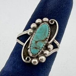 Navajo Sterling Silver Turquoise Ring